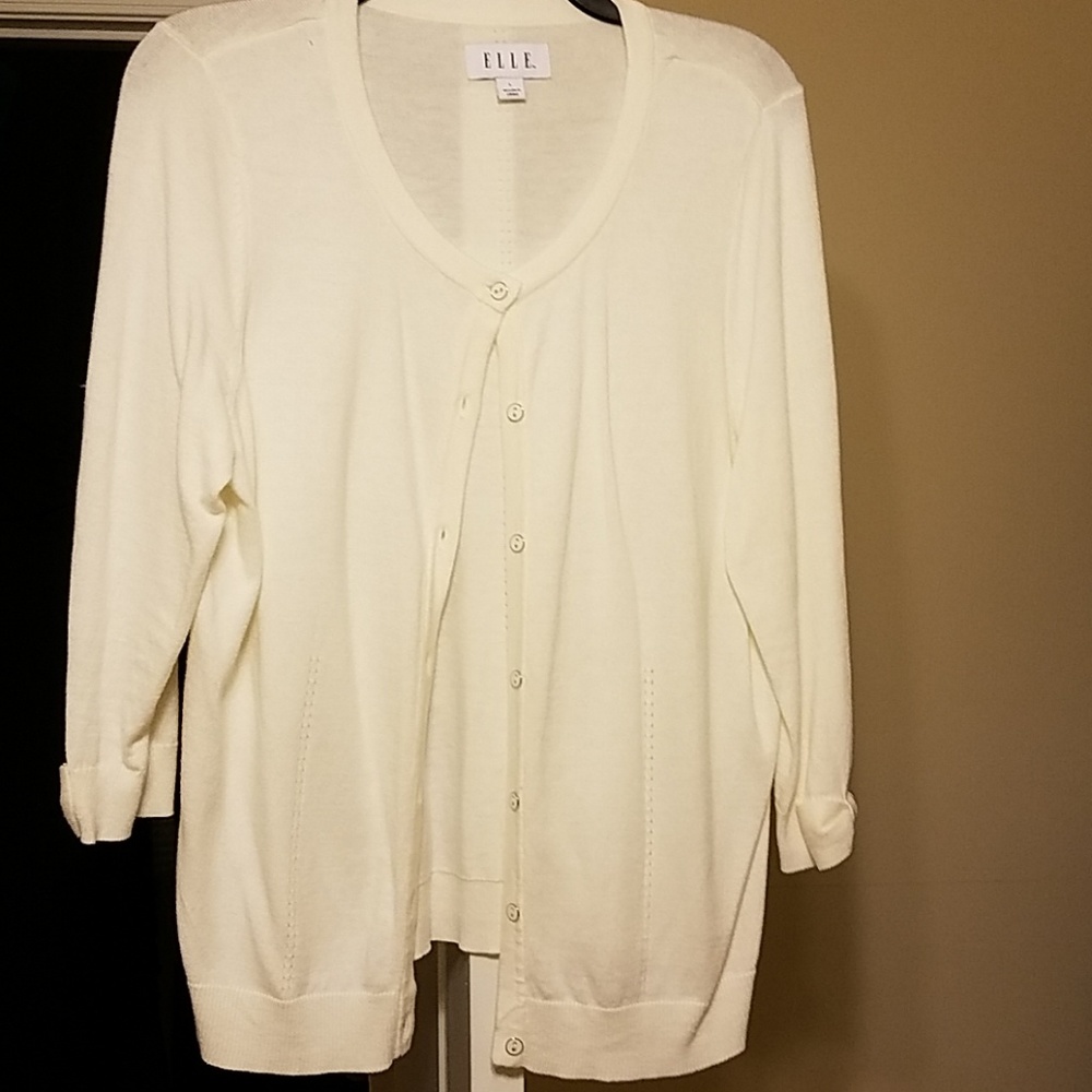 White cardigan